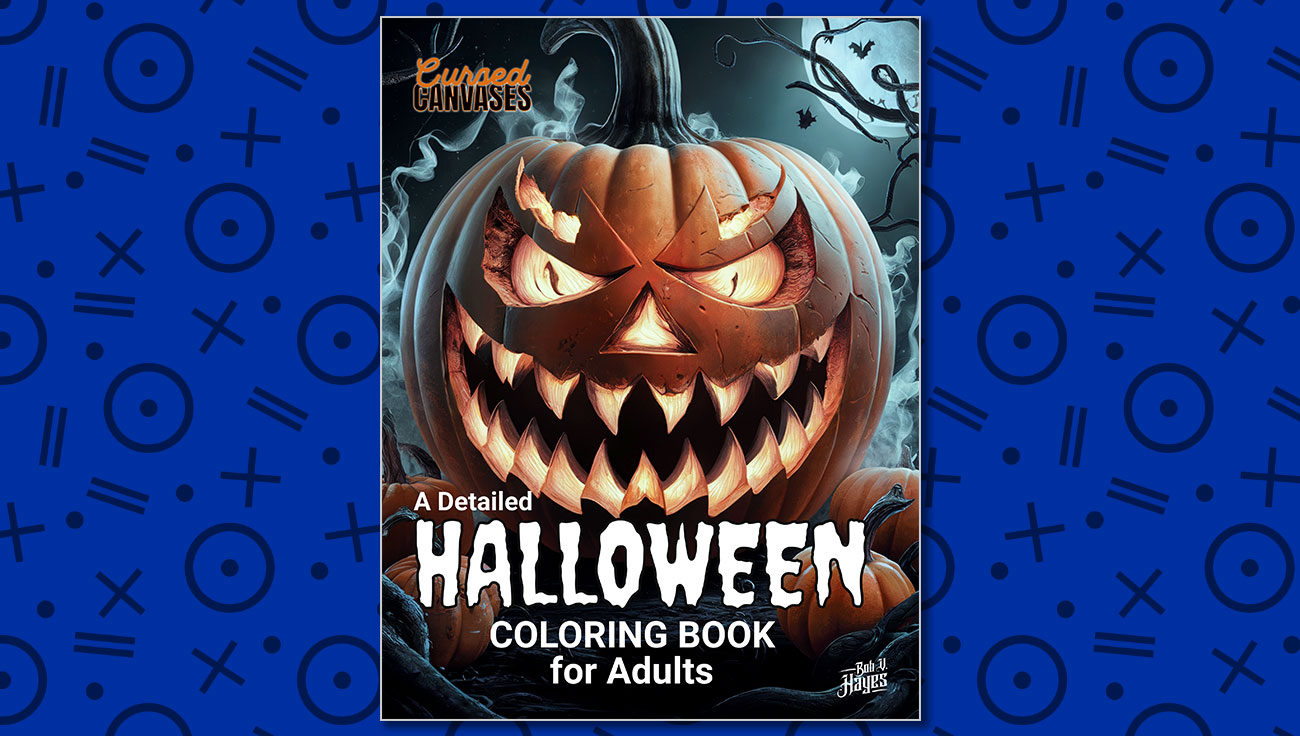 Cursed Canvases Halloween Coloring Book for Adults