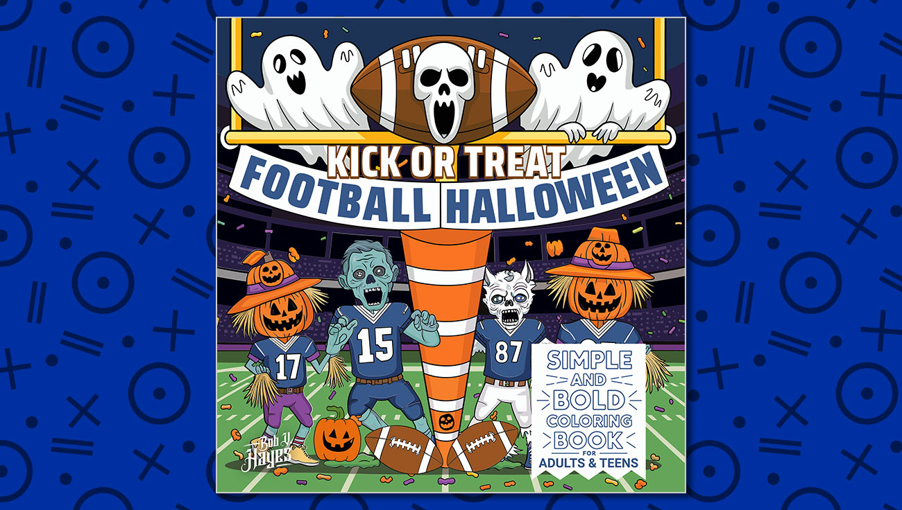 Football Halloween Kick or Treat - Simple and Bold Coloring Book